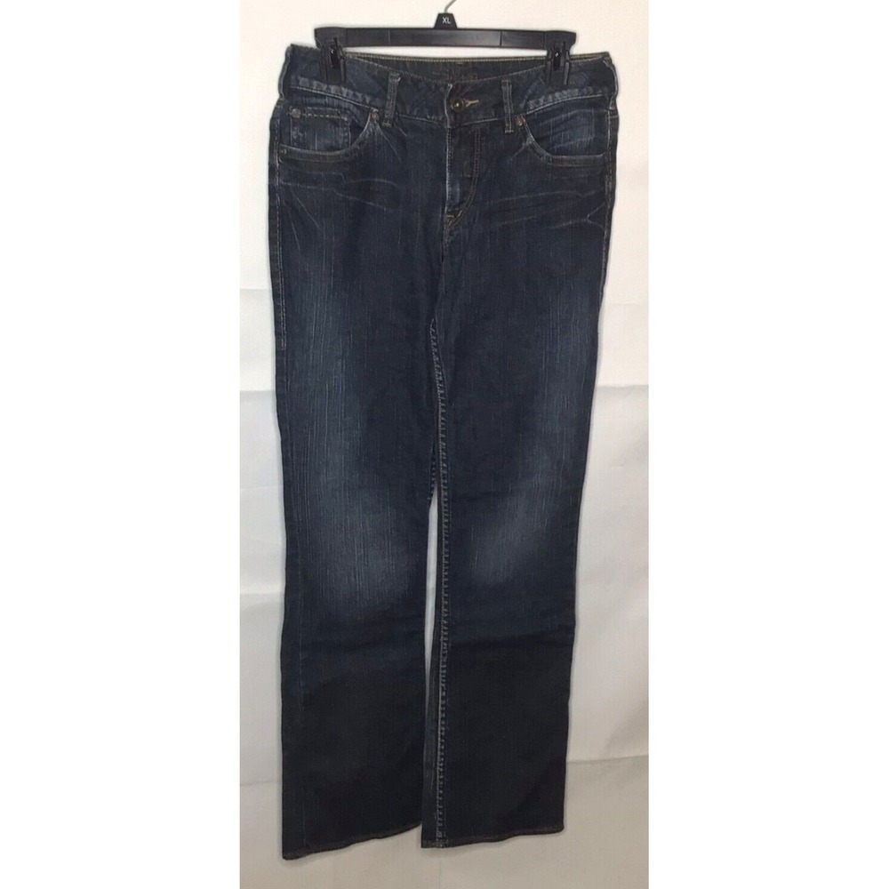 Silver Jeans Co Julia Bootcut Dark Wash Denim Jeans Womens Size 28‎ Biker Y2K